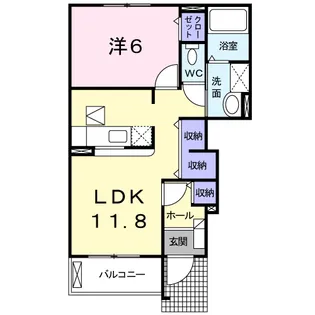 パレ ドールC【1階】の間取り
