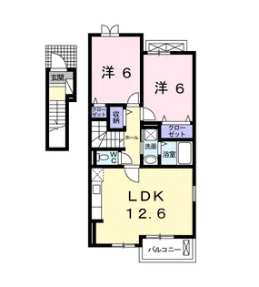 クラール ハウス Ⅱ【2階】の間取り
