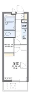 レオパレスリヴェール【1階】の間取り