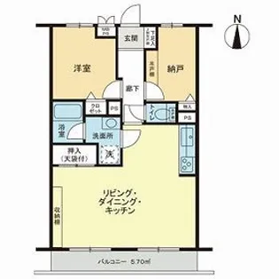 ライオンズマンション井土ヶ谷第7【2階】の間取り