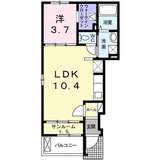 ベル アルモニー【1階】の間取り