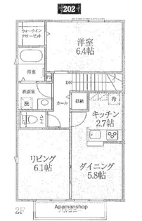 パークナード横濱【2階】の間取り