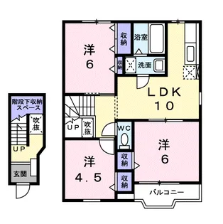 フォレストハイツA【2階】の間取り