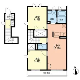 クレアージュA【2階】の間取り