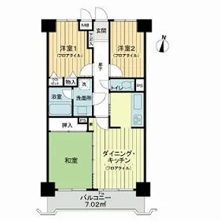 ライオンズマンション日吉南【5階】の間取り