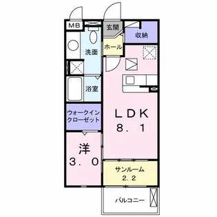 ルネ桜台【1階】の間取り