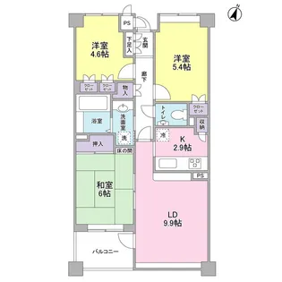 アクシア鷺沼【4階】の間取り