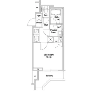 グラマシー横濱関内【0206号室】の間取り