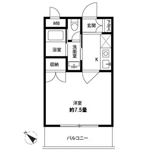 フラットYM2【3階】の間取り