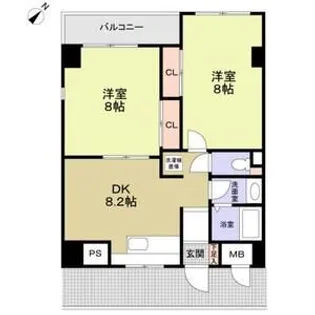 ベルカント相模大野【7階】の間取り