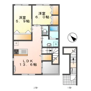 アンジュエールA【2階】の間取り