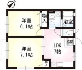 ラポールハイツ【1階】の間取り