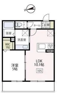 ノーサ・ルーチェ【105号室号室】の間取り