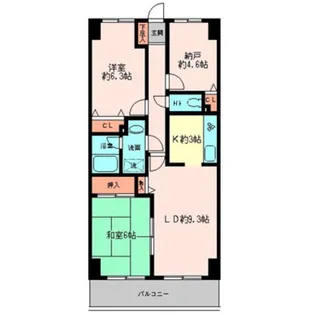 ガーデンシティ金沢文庫【2階】の間取り