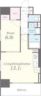 キャナルテラス品川【13階】の間取り