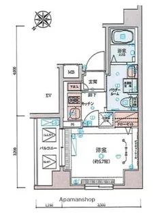 リヴシティ横濱蒔田ステーションアリーナ【3階】の間取り