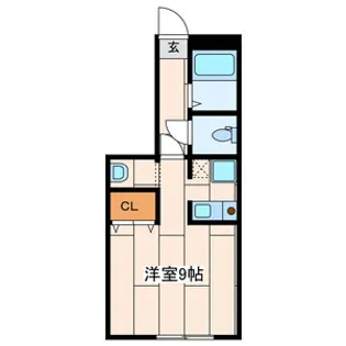 湘南(新)パラシオン【1階】の間取り