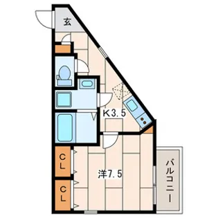 LES AILES Ⅶ (レ・ゼール7)【3階】の間取り