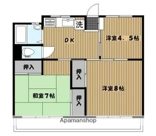 三殿台マンション【1階】の間取り