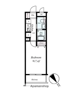 Rising place 桜木町二番館【9階】の間取り