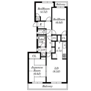 サンヒルズ上大岡【1階】の間取り