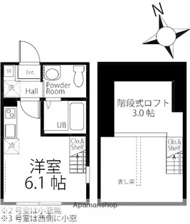 ハーミットクラブハウス横浜山手Ⅲ【1階】の間取り
