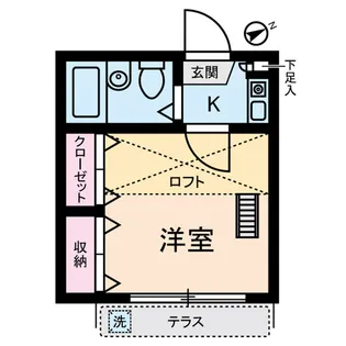 東京都大田区中央8丁目【アパート】の間取り