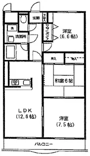 ソレイユ町田【2階】の間取り