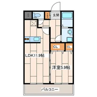 ディアコート相模台【2階】の間取り