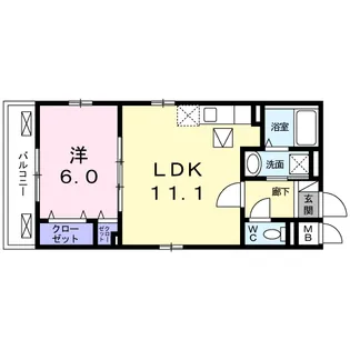 グラース シー【1階】の間取り
