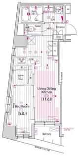 神奈川県横浜市神奈川区子安通3丁目【マンション】の間取り