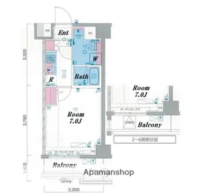 GENOVIA横浜鶴見市場SKYGARDEN【2階】の間取り
