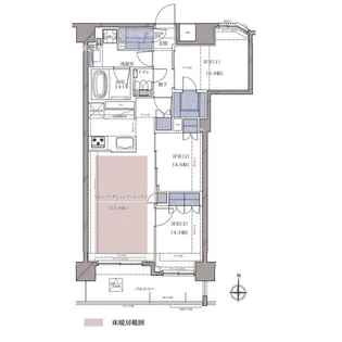 ディームス横濱青木町【8階】の間取り