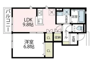 プランドール【102号室号室】の間取り