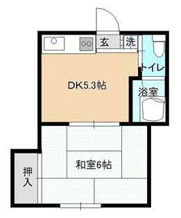 六ツ川サトーハウス【2階】の間取り