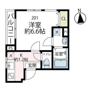 YOSHISHOU大師駅前【201号室号室】の間取り