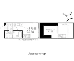 ハーミットクラブハウス横濱 WIS【1階】の間取り