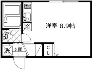 サルタスハウス【302号室号室】の間取り
