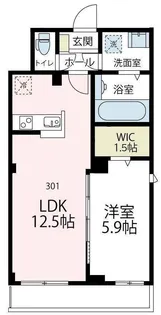 コーポ安岡Ⅱ【301号室号室】の間取り
