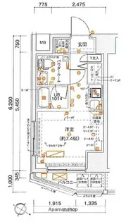 クラリッサレーヴ阪東橋【5階】の間取り