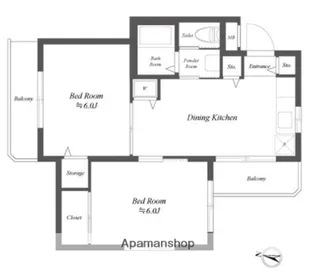 マグノリアイースト【2階】の間取り