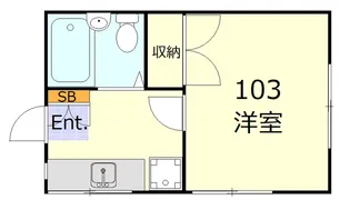 ミナミ山王台ハイツ【1階】の間取り