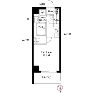 グリシーナ横浜桜木町【4階】の間取り