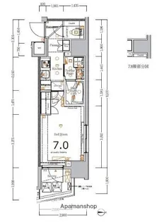 XEBEC大鳥居ASYLCOURT【7階】の間取り