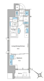 ルフォンプログレ西大井プレミア【4階】の間取り