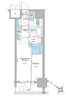 ルフォンプログレ西大井プレミア【10階】の間取り