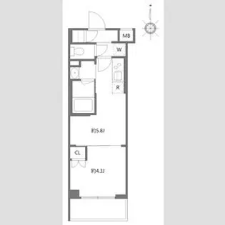 ハーモニーレジデンス蒲田アートヴィラ【3階】の間取り