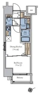 1DKの間取り画像