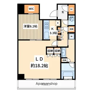 リヴァリエC棟【26階】の間取り
