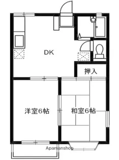 ヒルサイドⅡ【1階】の間取り